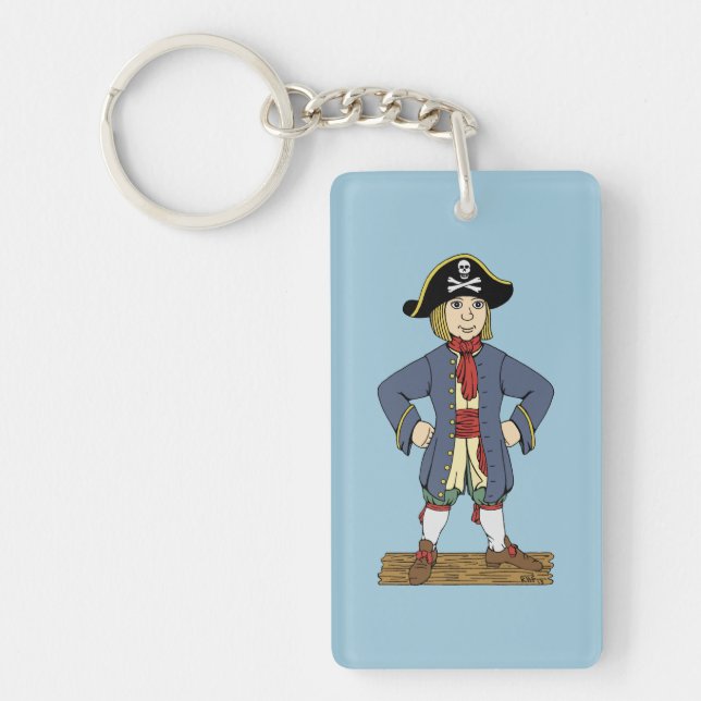 Cute Pirate Lad Key Ring (Front)