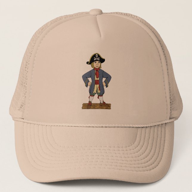 Cute Pirate Lad Trucker Hat (Front)