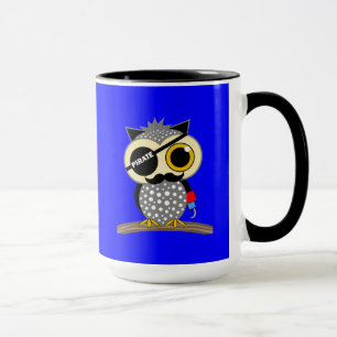 cute pirate owl mug