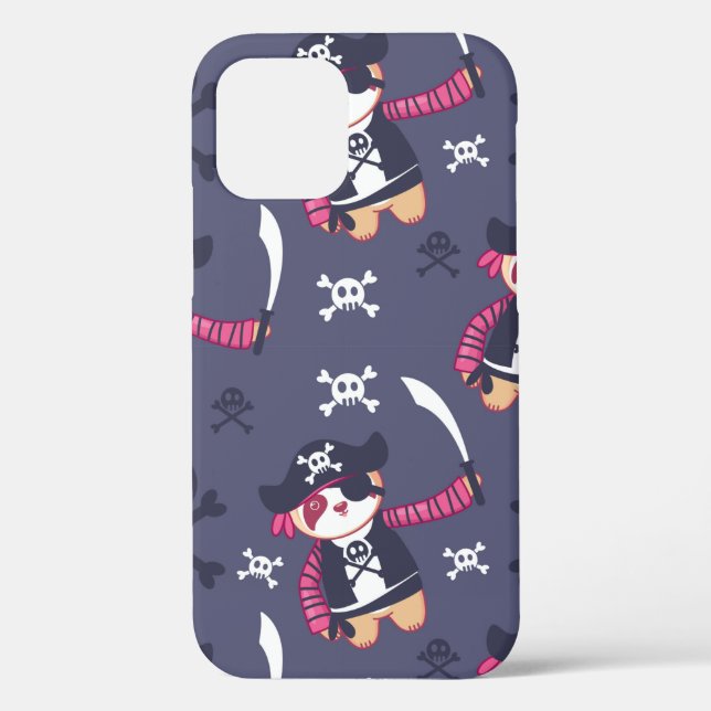 Cute Pirate Panda Bear Pattern Case-Mate iPhone Case (Back)