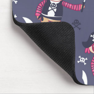 Cute Pirate Panda Bear Pattern Mouse Mat