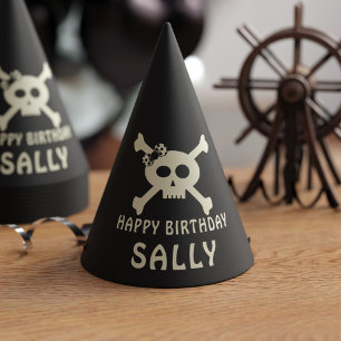 Cute Pirate Skull Crossbones Birthday Party Hats