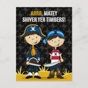 Cute Pirates Greeting Card
