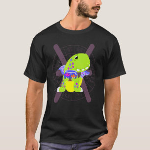 Cute Pisces Zodiac Sign Fish Astrology T Rex Dinos T-Shirt