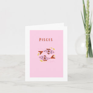 Cute Pisces, zodiac, star sign Card
