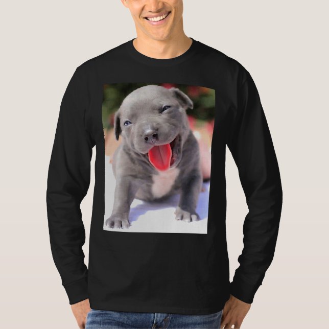 Cute Pit Bull Puppy T-Shirt (Front)