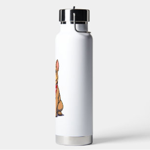 Cute Pitbull Bulldog with Bandanna Funny Dog Lover Water Bottle
