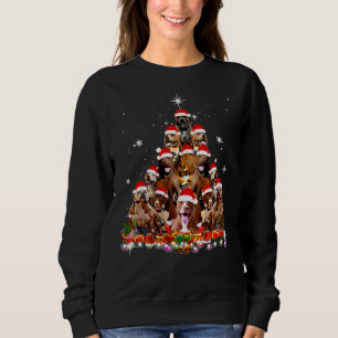 Cute Pitbull Christmas Tree Dog Santa Xmas Sweatshirt