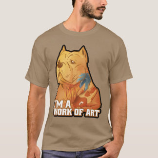 Cute Pitbull Dog Animal Work Of Art Great Animal g T-Shirt