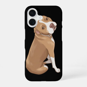 Cute Pitbull Dog Art Phone Case Cover for iPhone