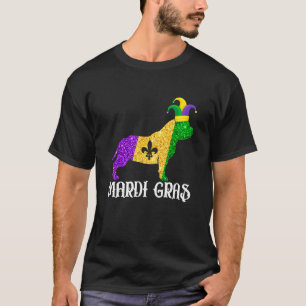 Cute Pitbull Dog Lover Mardi Gras Party Jester Mas T-Shirt
