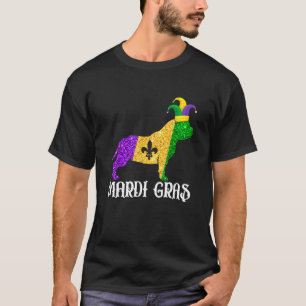 Cute Pitbull Dog Lover Mardi Gras Party Jester Mas T-Shirt