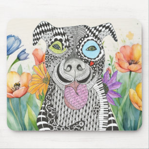 Cute Pitbull Dog Mousepad