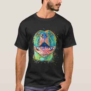 Cute Pitbull Face Artistic Painting Pit Bull Mum L T-Shirt