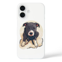 Cute Pitbull Puppy Dog Cartoon Design