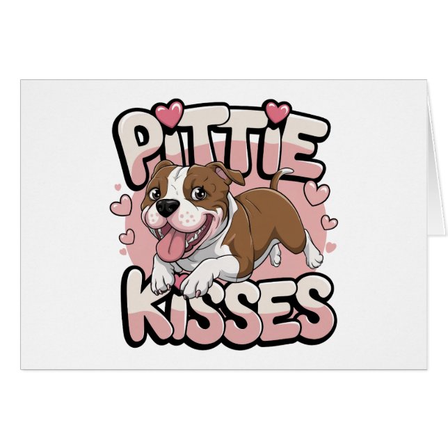 Cute Pitbull Thinking of You Love Pittie Pit Bull (Front Horizontal)