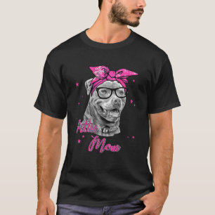 Cute Pittie Mom Funny American Pitbull Dog Lover M T-Shirt