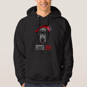 Cute Pittie Mum Pitbull Dog Mother's Day Hoodie
