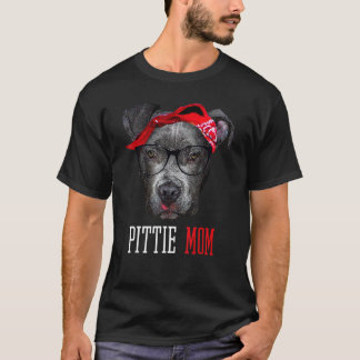 Cute Pittie Mum Pitbull Dog  Mother's Day T-Shirt