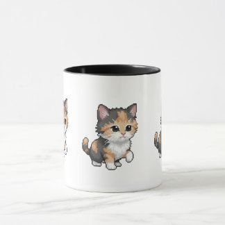 Cute Pixel Art Kitten Mug