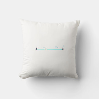 Cute Pixel Art Pirate Ship Chase Merchant Ship Cushion