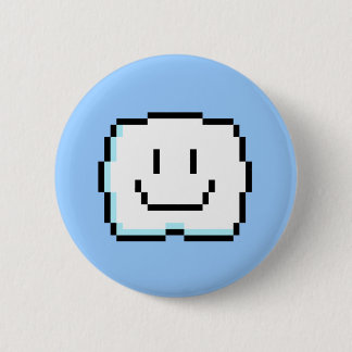 Cute Pixel Cloud 6 Cm Round Badge