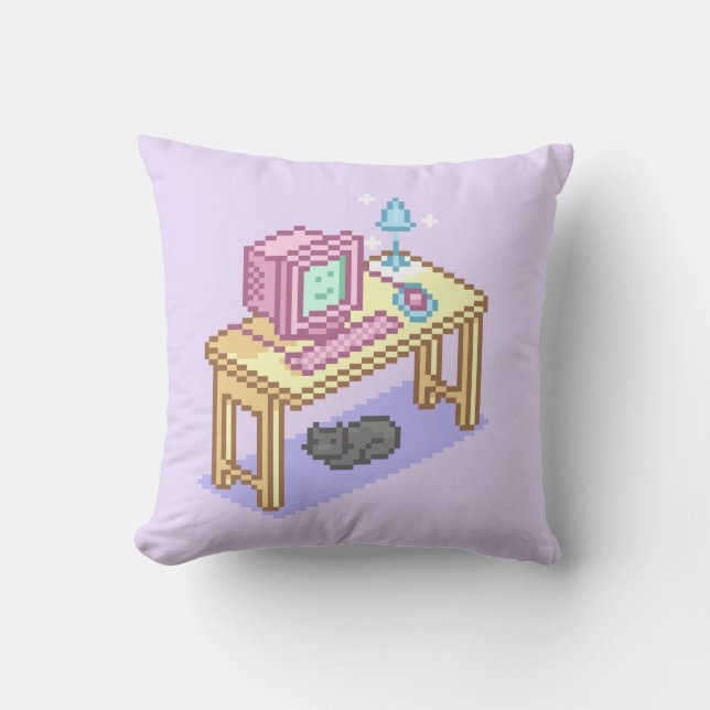 Cute Pixel Computer Cushion (Front)