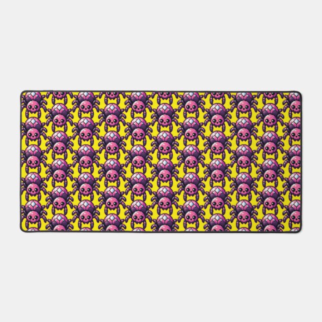 Cute Pixel Spider Desk Mat (Front)