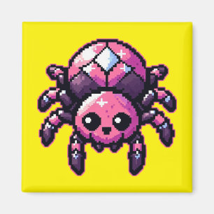 Cute Pixel Spider Magnet