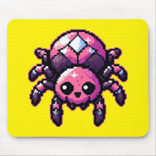 Cute Pixel Spider Mouse Mat