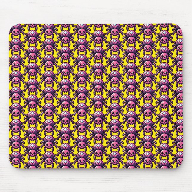 Cute Pixel Spider Mouse Mat (Front)