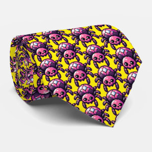 Cute Pixel Spider Tie