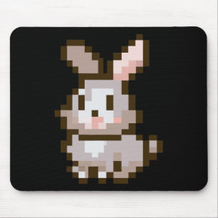 Cute Pixelated Easter Video Game Easter Bunny Gami Mouse Mat