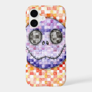Cute Pixelated Skeleton Face iPhone Case