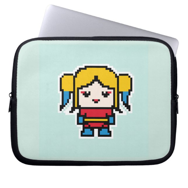 Cute pixeled bad girl throw pillow pocket watch se laptop sleeve (Front)