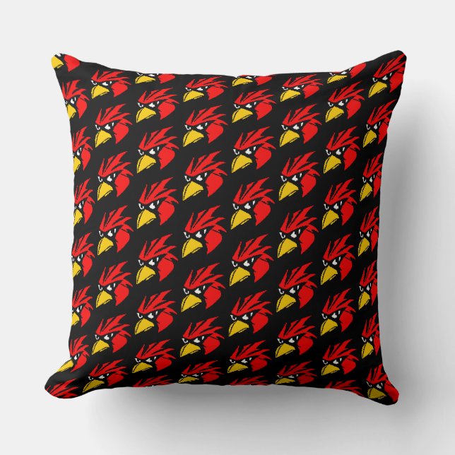 Cute pixeled bird face cushion (Front)