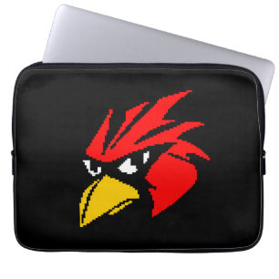 Cute pixeled bird face drawstring bag hand sanitiz