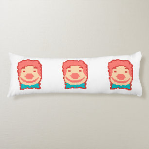 Cute pixeled clown face  throw pillow