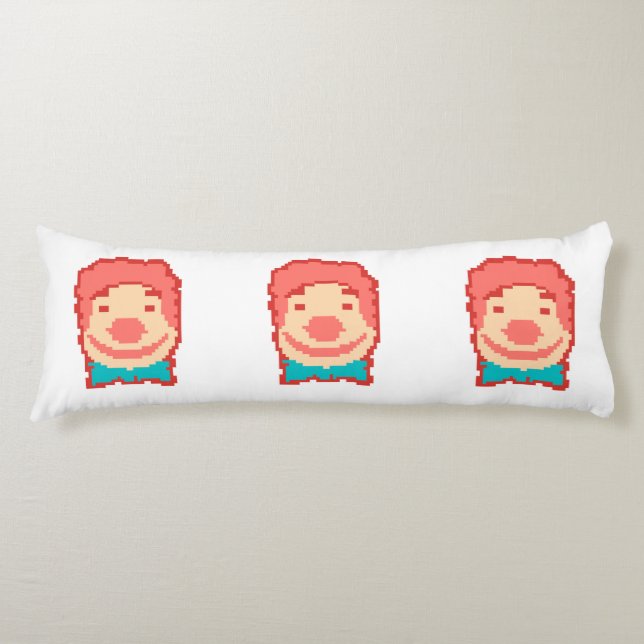 Cute pixeled clown face  throw pillow (Front)
