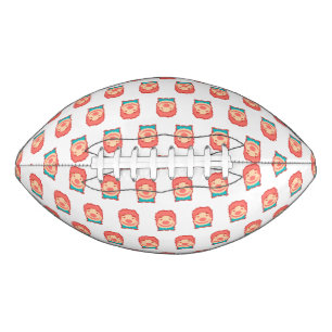 Cute pixeled clown face  throw pillow american football