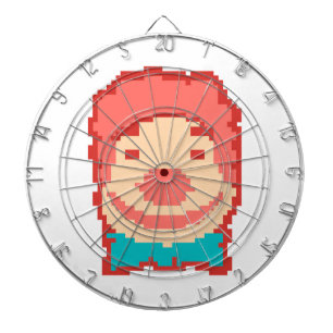 Cute pixeled clown face  throw pillow dartboard