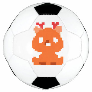 Cute pixeled deer baby playing cards watch football