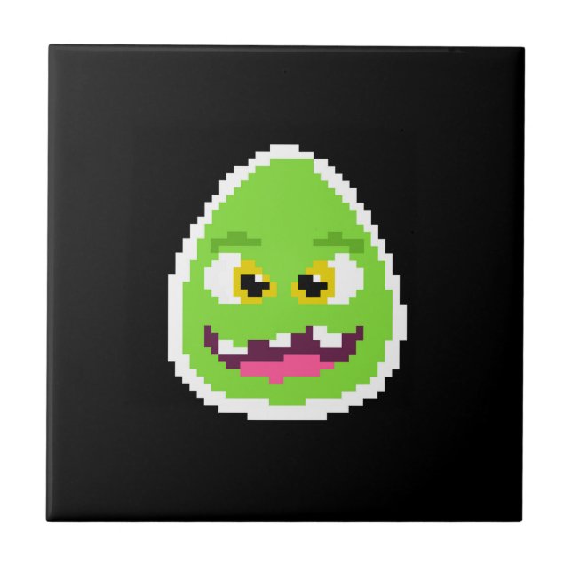 Cute pixeled egg monster tile (Front)