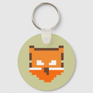 Cute pixeled fox face Case-Mate iPhone case Key Ring