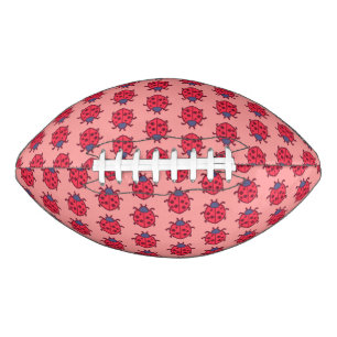 Cute pixeled ladybug insect  throw pillow american football