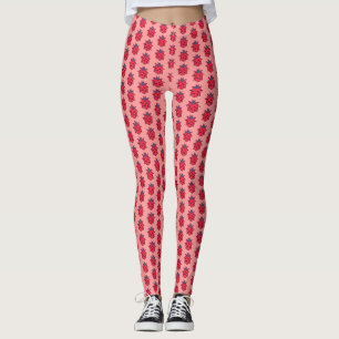Cute pixeled ladybug insect  throw pillow leggings
