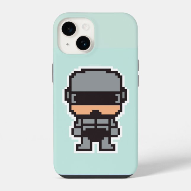 Cute pixeled robotCop  iPhone Case (Back)