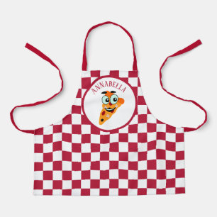 cute pizza add name kids kitchen apron