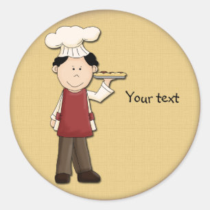 Cute Pizza Design Classic Round Sticker