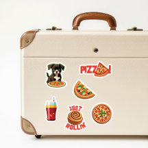Cute Pizza Lovers Stickers - Personalise it!